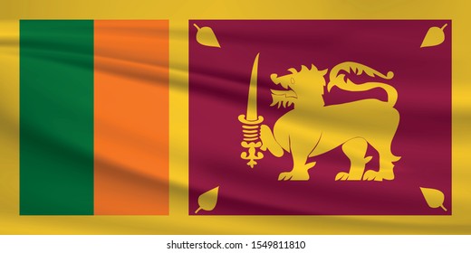 Sri Lanka Flag Fabric Texture Stock Photo (Edit Now) 1714790779