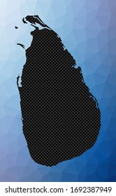 Sri Lanka geometric map. Stencil shape of Sri Lanka in low poly style. Classy country vector illustration.