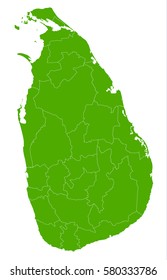 sri Lanka green map