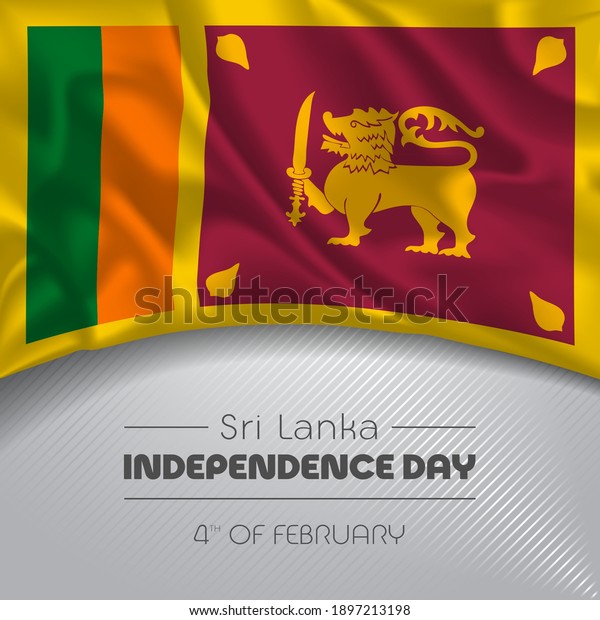 Sri Lanka Happy Independence Day Greeting Stock Vector (Royalty Free ...