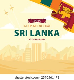 sri lanka independence day 4th february desert background design vector art