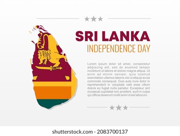 Sri lanka independence day background banner poster for national celebration on February 4 th.