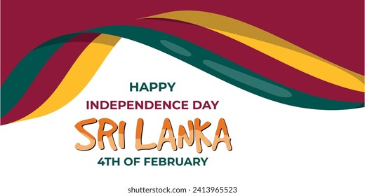 Sri Lanka Independence day celebrated on 4th february,  banner design for sri lanka independence day