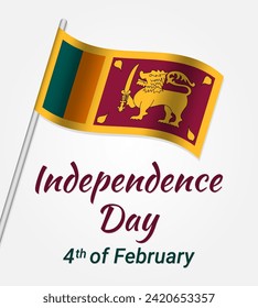 Sri Lanka Independence Day - Farbverlauf-weißer Hintergrund