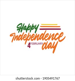 Sri Lanka Independence Day Greeting Card. Happy Independence Day Sri Lanka Vector Illustration.