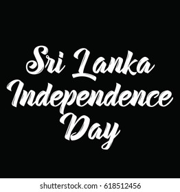 sri lanka independence day, text design. Vector calligraphy. Typography poster. Usable as background.