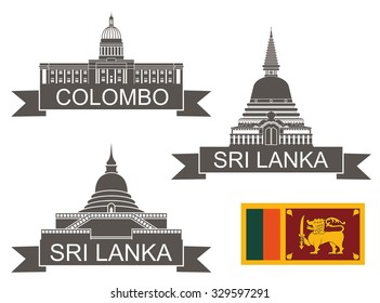 Sri Lanka logo. Isolated Sri Lanka on white background