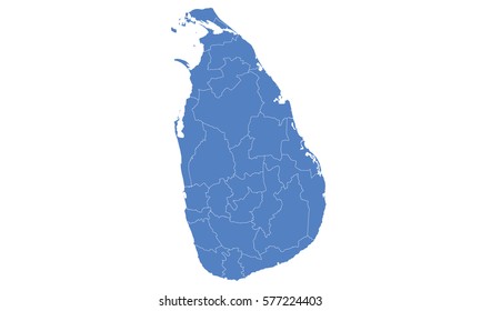 Sri Lanka map blue color