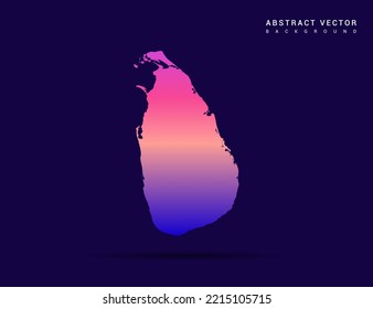 Sri Lanka map of Colorful gradient style vector Illustration.