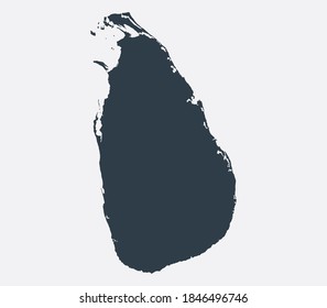 Sri Lanka Map, Country Flat Map 