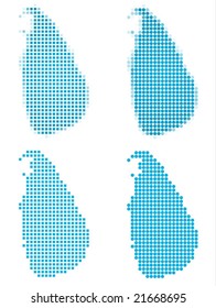 Sri Lanka map mosaic set. Isolated on white background.
