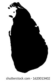 Sri Lanka Map Silhouette Vector illustration eps 10