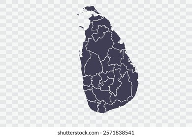 Sri Lanka Map Slate Color on White Background quality files Png