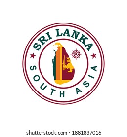 Sri Lanka Map Vector , Country Logo