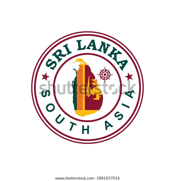 Sri Lanka Map Vector Country Logo Stock Vector (Royalty Free ...