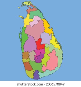 Sri Lanka Map Vector Illustration Stock Vector (Royalty Free ...