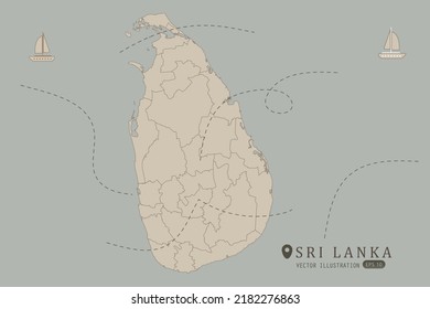 Sri Lanka Map World Map International Stock Vector Royalty Free Sri Lanka Map World International 260nw 2182276863