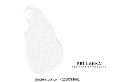 Sri Lanka Map - World Map International vector template with High detailed including grey color and grey line isolated on white background for design - Vector illustration eps 10