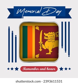 Ilustración vectorial del Día Conmemorativo de Sri Lanka
