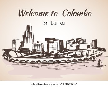 Sri Lanka, Modern Colombo city view