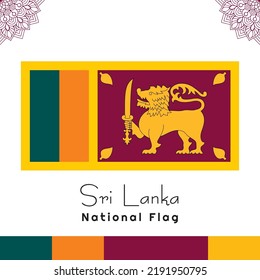 Sri Lanka national flag vector design template 