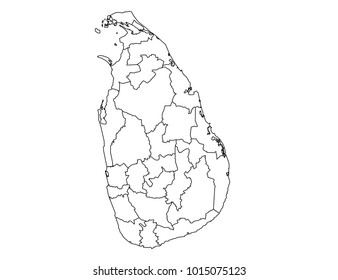 Sri Lanka Map Empty Sri Lanka Outline Map Detailed Isolated Stock Vector (Royalty Free)  1015075123 | Shutterstock