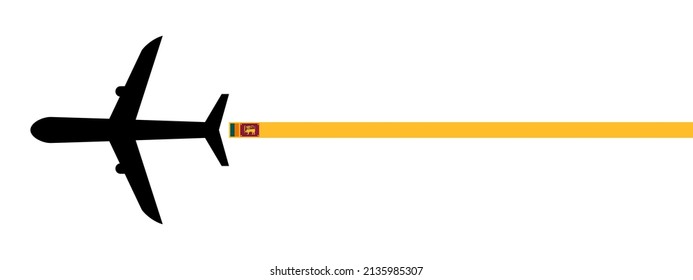 sri lanka Flugzeug Symbol Vektorgrafik. einzeln auf weißem Hintergrund

