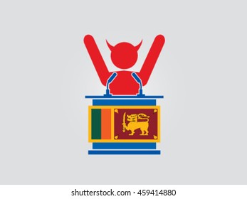 Sri Lanka Podium Evil People Celebrate