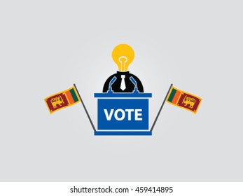 Sri Lanka Podium Lack Of Idea Politician Poll