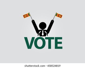 Sri Lanka Podium Vote Politician Celebrate