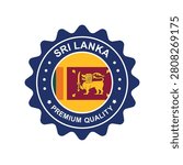 Sri Lanka Premium Quality Badge with National Flag