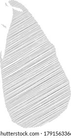 Sri Lanka - sólido mapa de siluetas negras de la zona del país. Simple ilustración vectorial plana.