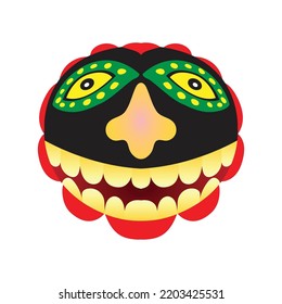 Sri lanka traditional devil face, demon head vector illustration