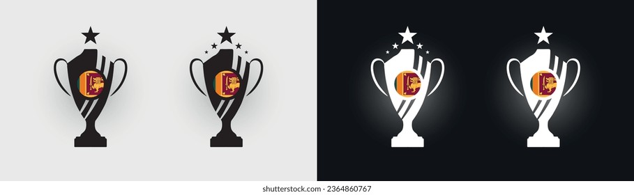 Pokal-Pokal-Meister in Sri Lanka Vektorgrafik