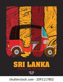 Sri Lanka Tuk Tuk Festival Design Dreiräder Auto Rikshaw indisches Fahrzeug-Produkt