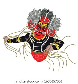 Sri Lankan Devil mask vector illustration