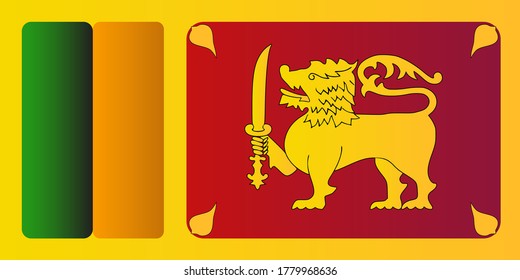 Sri Lankan National Flag Vector Art