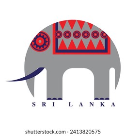 Sri Lankan traditional painting. The Kandy perahara vector line drawing for T shirt front or back side printing.
