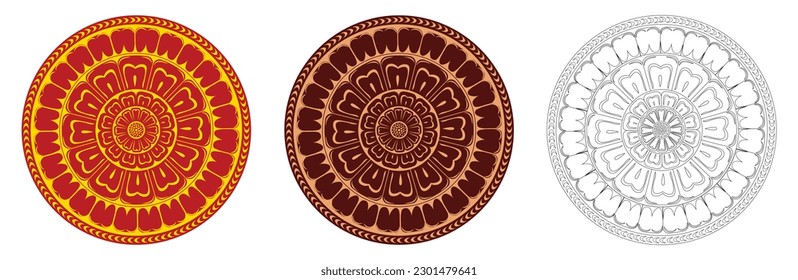 Sri Lankan Traditional Vector Patterns, illustration Art