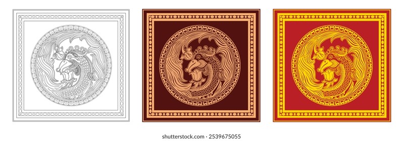 Sri Lankan Traditional Vector Patterns, illustration Art
