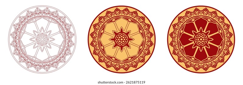 Sri Lankan Traditional Vector Patterns, illustration Art