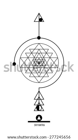 Sri Yantra Buddhist Hindu Tantric Symbol Stock Vector (Royalty Free