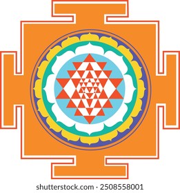 imagem vetorial de ilustração do sri yantra