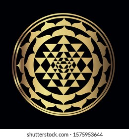 Sri Yantra, mandala, logo de la ronda mantra