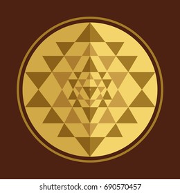 Sri Yantra vector symbol