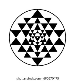 Sri Yantra Vector Symbol