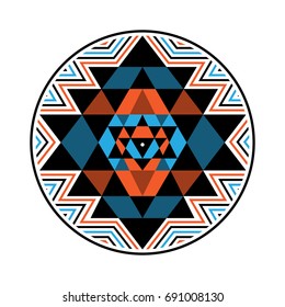 Sri Yantra vector symbol