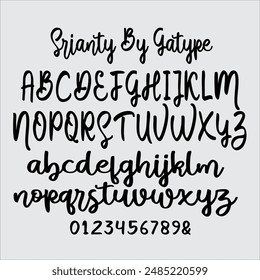 Srianty Script is an elegant handwritten font. This font is perfect for creating modern designs like ads, logos, branding, quotes, poster, wedding invitation and more. 