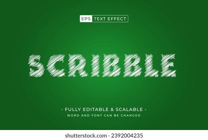 Sribble chalk editable text effect - brush effect