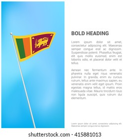 Srilanka flag Brochure - Vector Flyer Cover Page Design